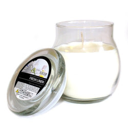 Fresh Linen Scented Large Glass Jar Candle