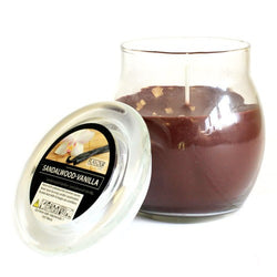 Sandalwood & Vanilla Scented Large Glass Jar Candle