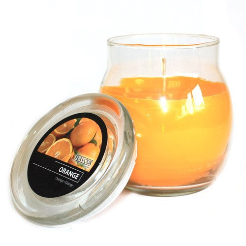 Orange Scented Large Glass Jar Candle