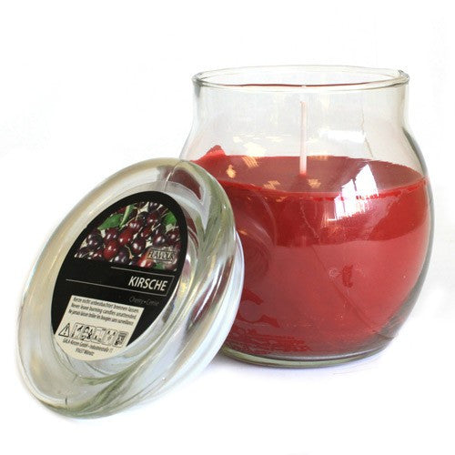 Cherry Scented Large Glass Jar Candle